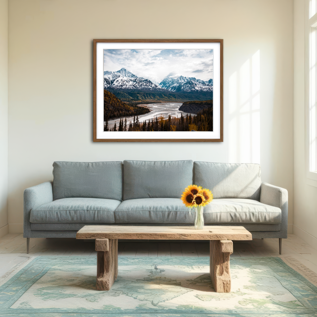 AUTO-MOCKUP ROOM | Autumn Landscape - Alaska Wall Art