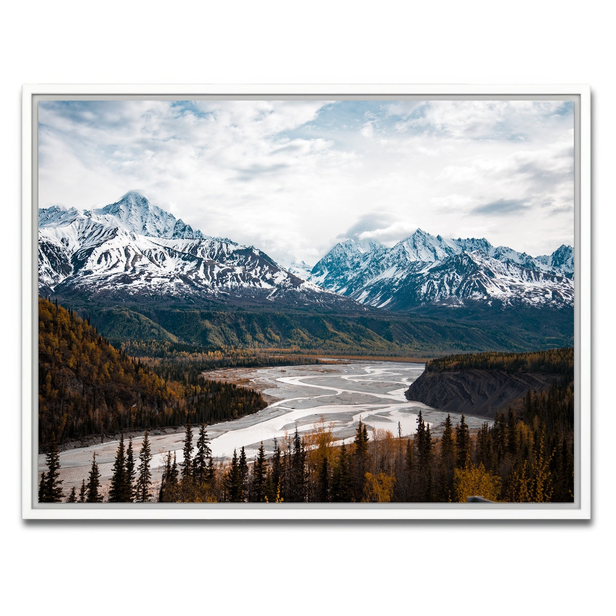 AUTO-MOCKUP WHITE | Autumn Landscape - Alaska | 1 Piece | White Framed Canvas | group=4x3
