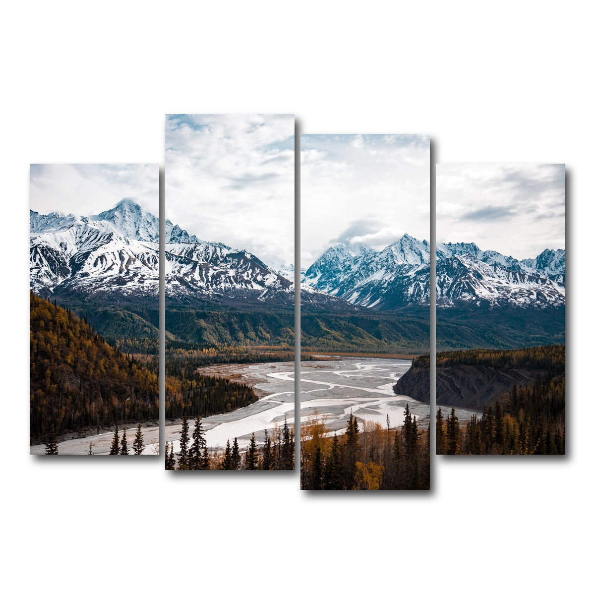AUTO-MOCKUP WHITE | Autumn Landscape - Alaska | 4 Piece | Gallery Wrap Canvas | group=4_normal