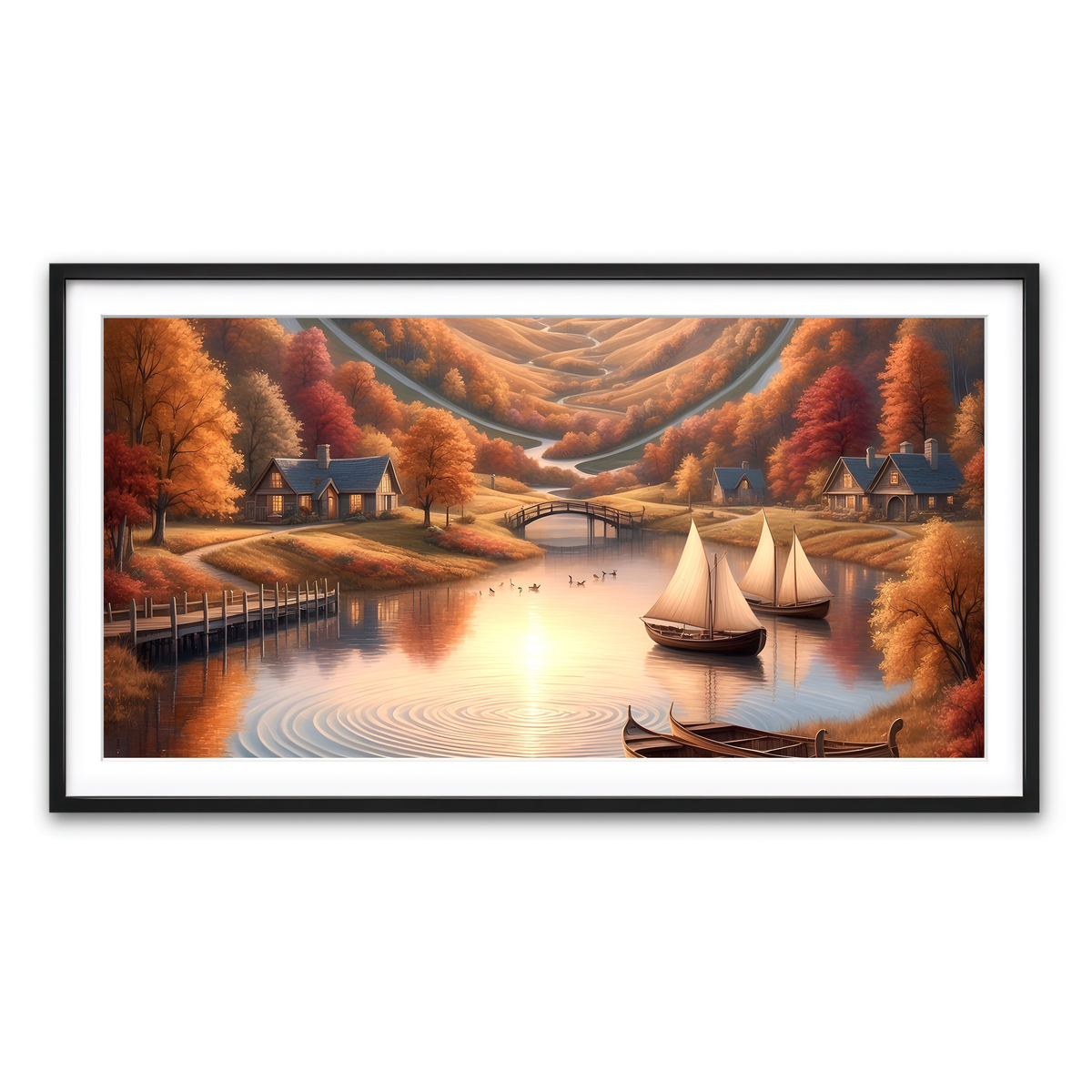 Framed Print 2x1 Black