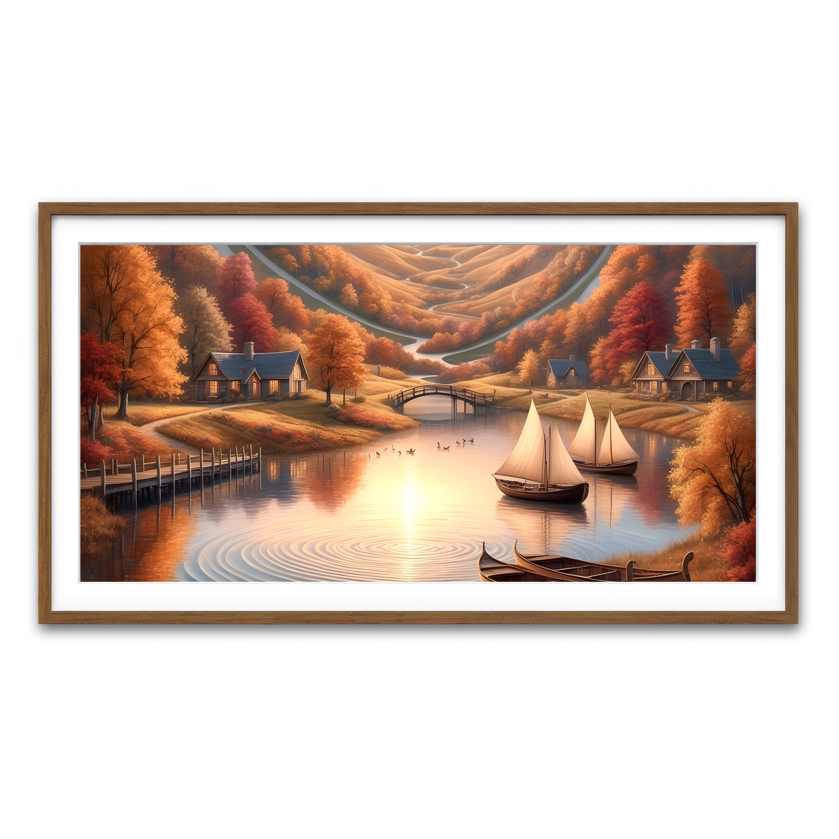 Framed Print 2x1 Walnut