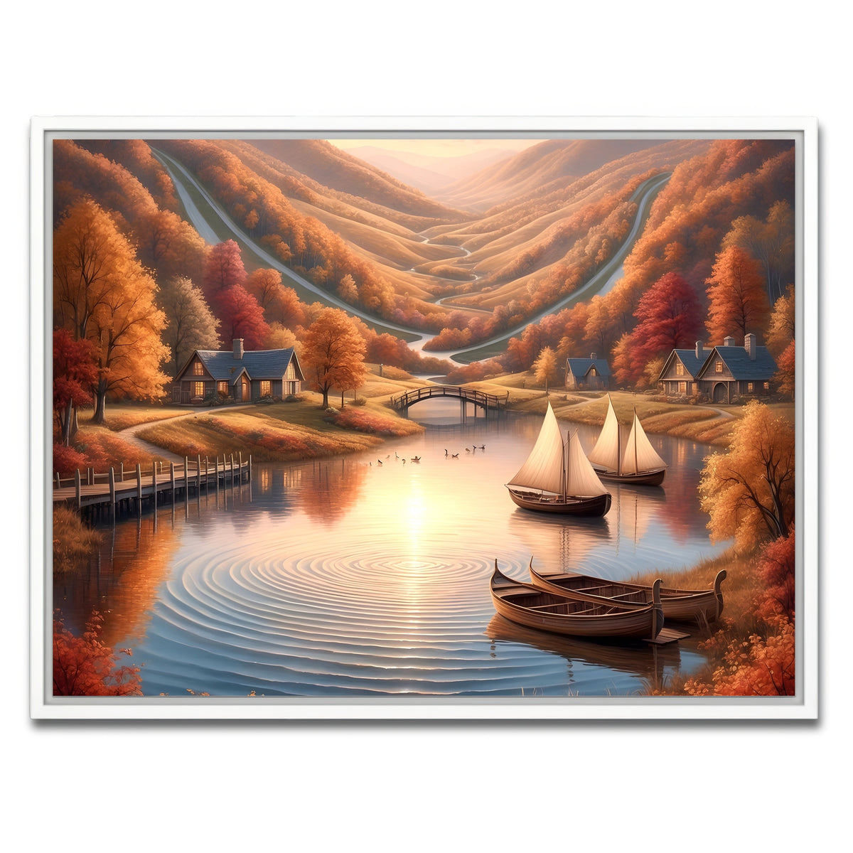 AUTO-MOCKUP WHITE | Autumn Voyage | 1 Piece | White Framed Canvas | group=4x3
