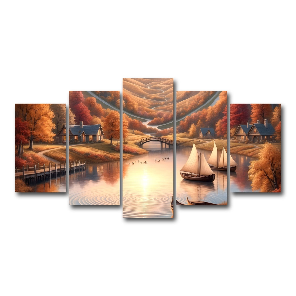 AUTO-MOCKUP WHITE | Autumn Voyage | 5 Piece | Gallery Wrap Canvas | group=5_normal