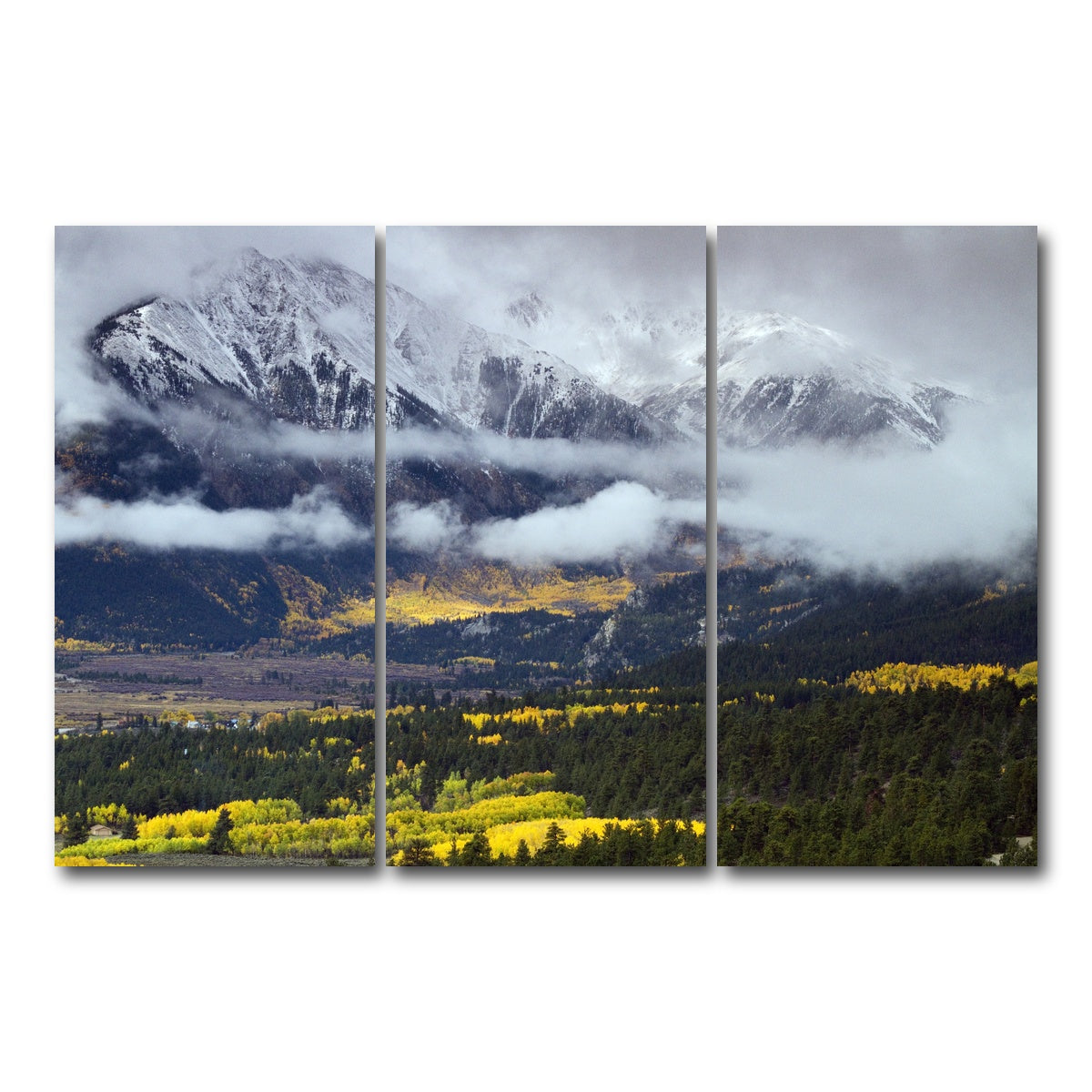 AUTO-MOCKUP WHITE | Autumn in the Collegiates | 3 Piece | Gallery Wrap Canvas | group=12x24
