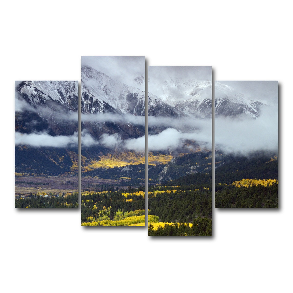 AUTO-MOCKUP WHITE | Autumn in the Collegiates | 4 Piece | Gallery Wrap Canvas | group=4_short