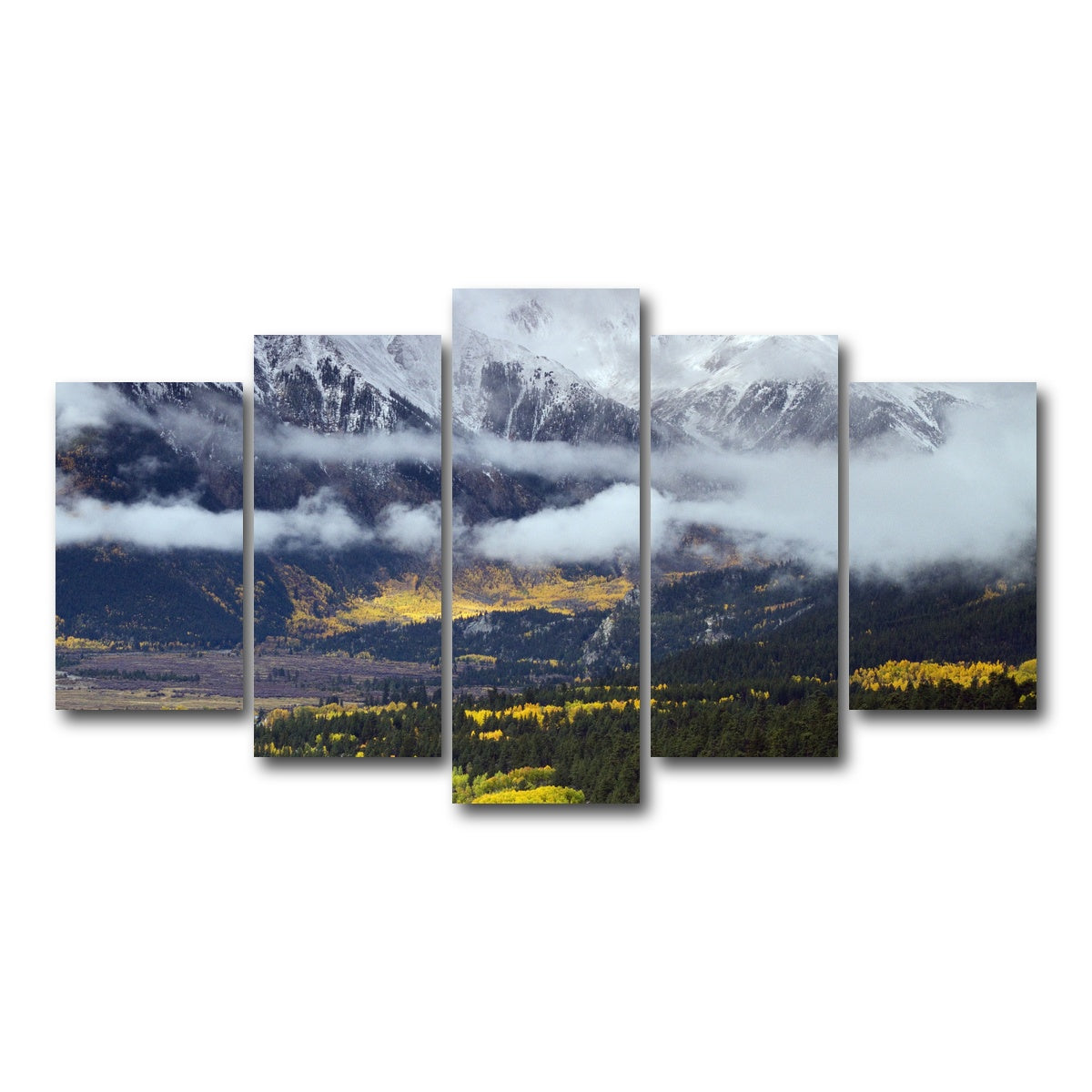 AUTO-MOCKUP WHITE | Autumn in the Collegiates | 5 Piece | Gallery Wrap Canvas | group=5_normal