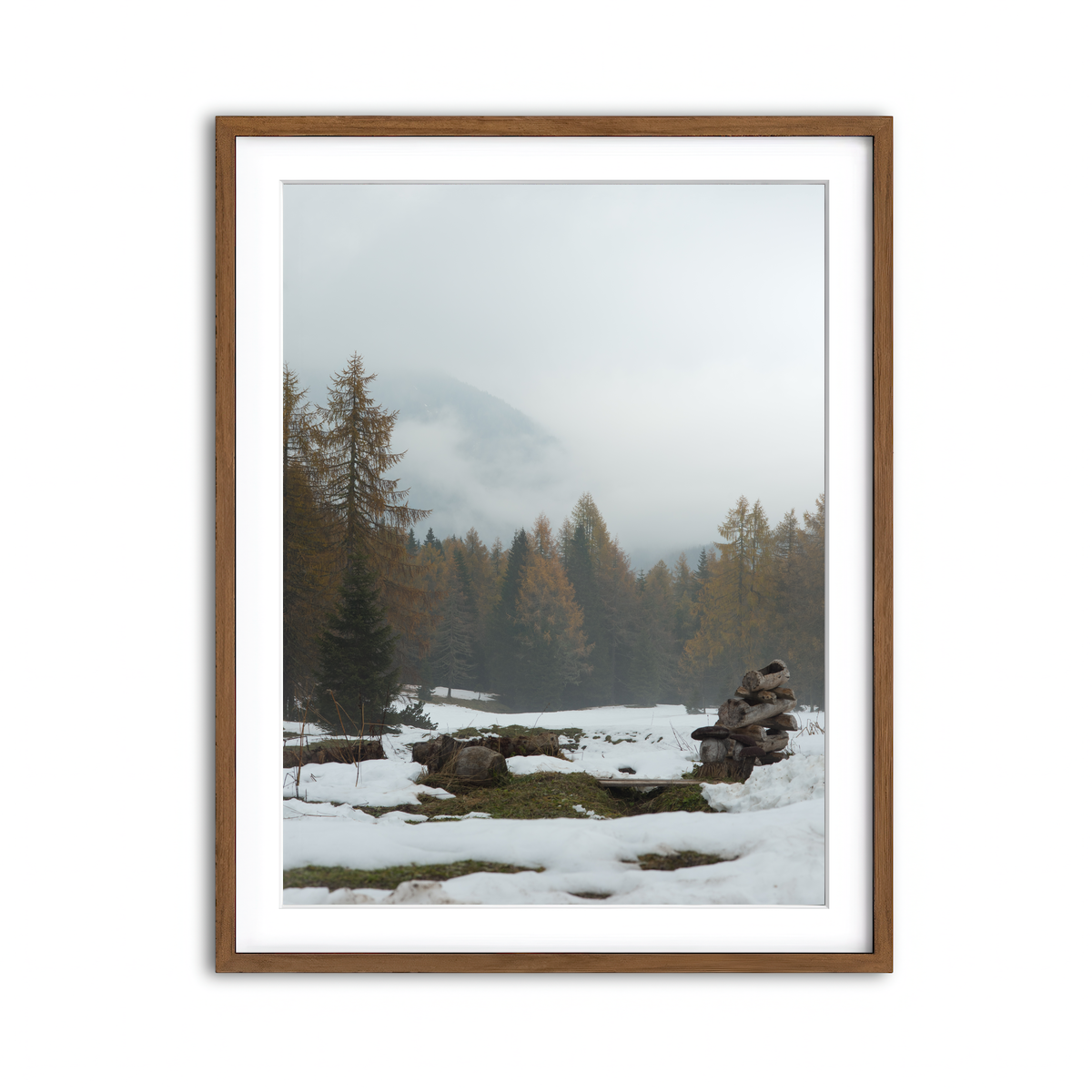 Framed Print 3x4 Walnut