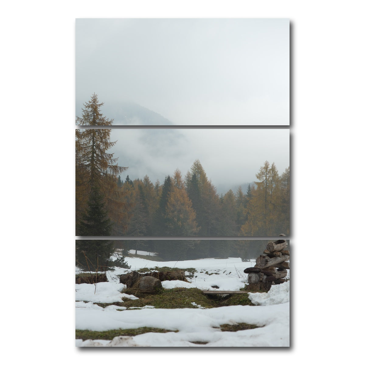 AUTO-MOCKUP WHITE | Autumn or Winter | 3 Piece | Gallery Wrap Canvas | group=12x24_stacked