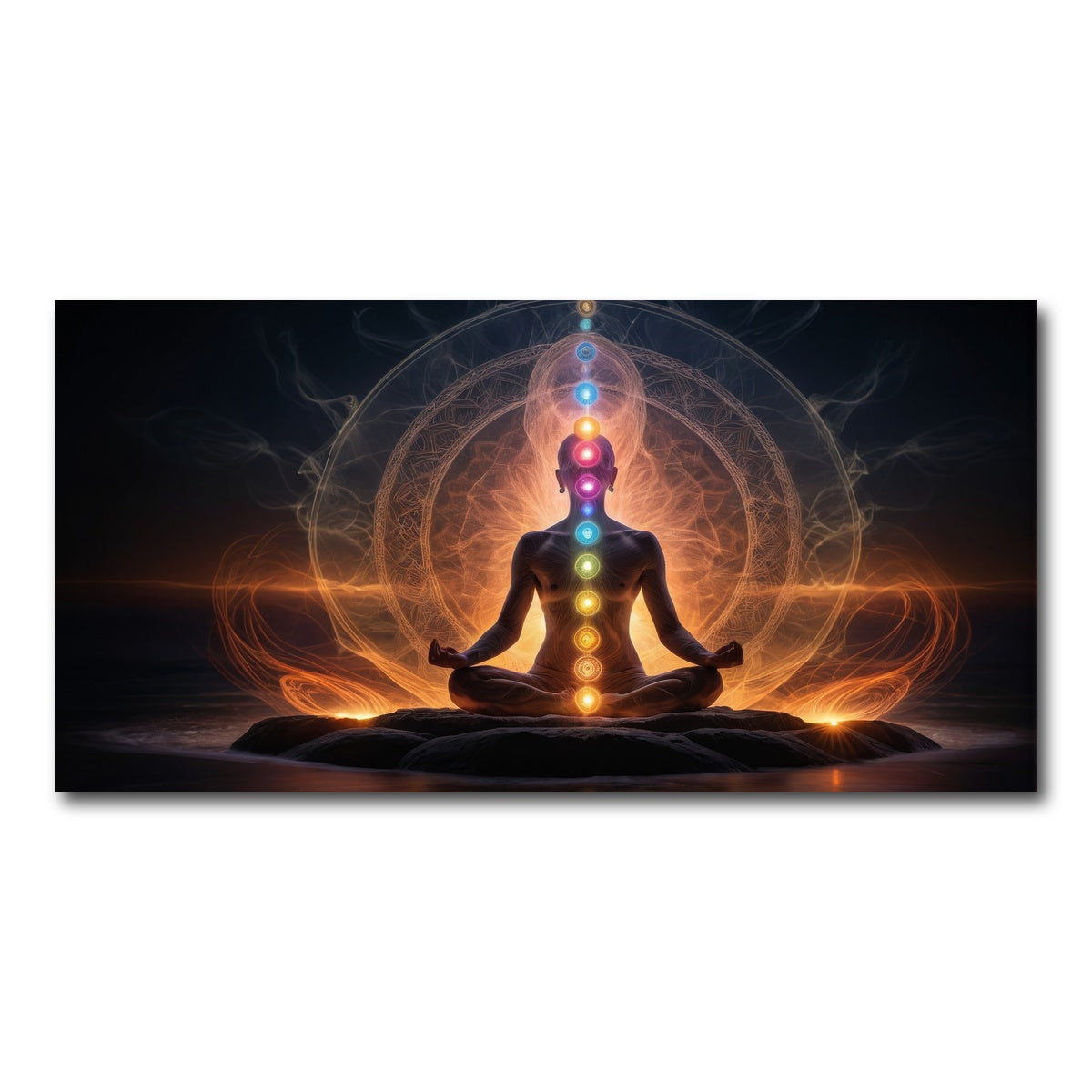 AUTO-MOCKUP WHITE | Awakening in meditation | 1 Piece | Gallery Wrap Canvas | group=2x1