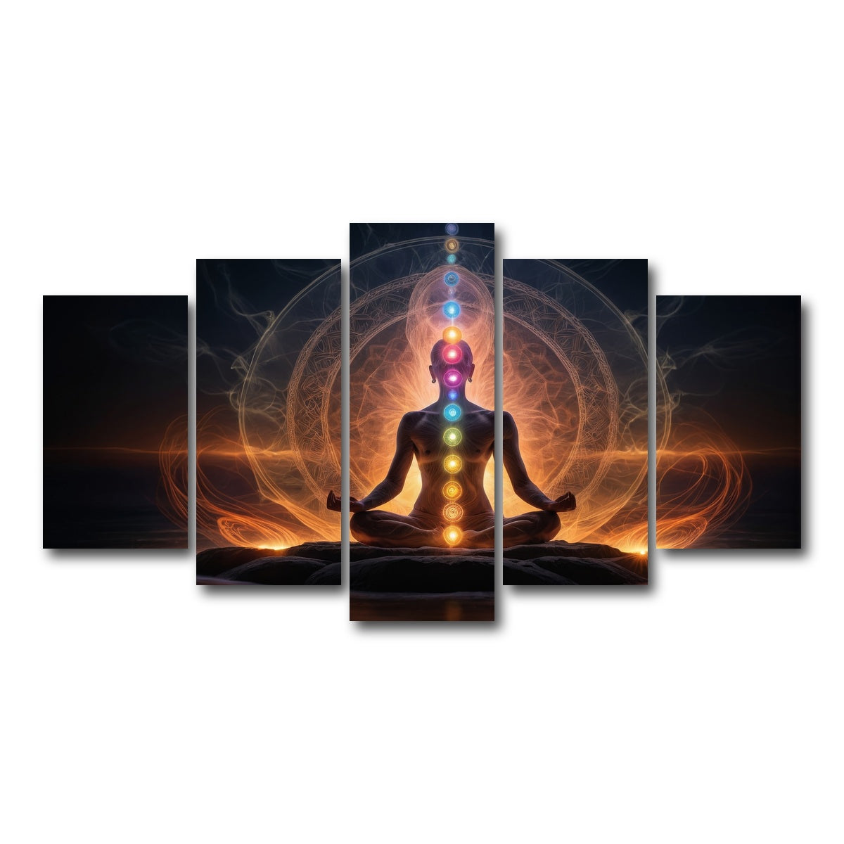 AUTO-MOCKUP WHITE | Awakening in meditation | 5 Piece | Gallery Wrap Canvas | group=5_normal