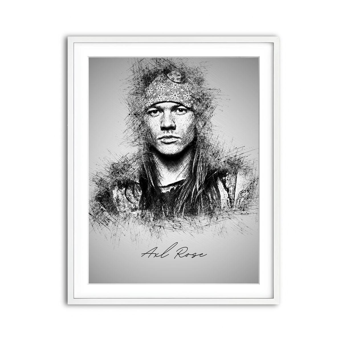 Framed Print 3x4 White