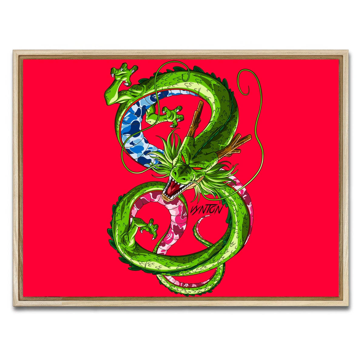 AUTO-MOCKUP WHITE | BAPE SHENRON | 1 Piece | Natural Framed Canvas | group=4x3