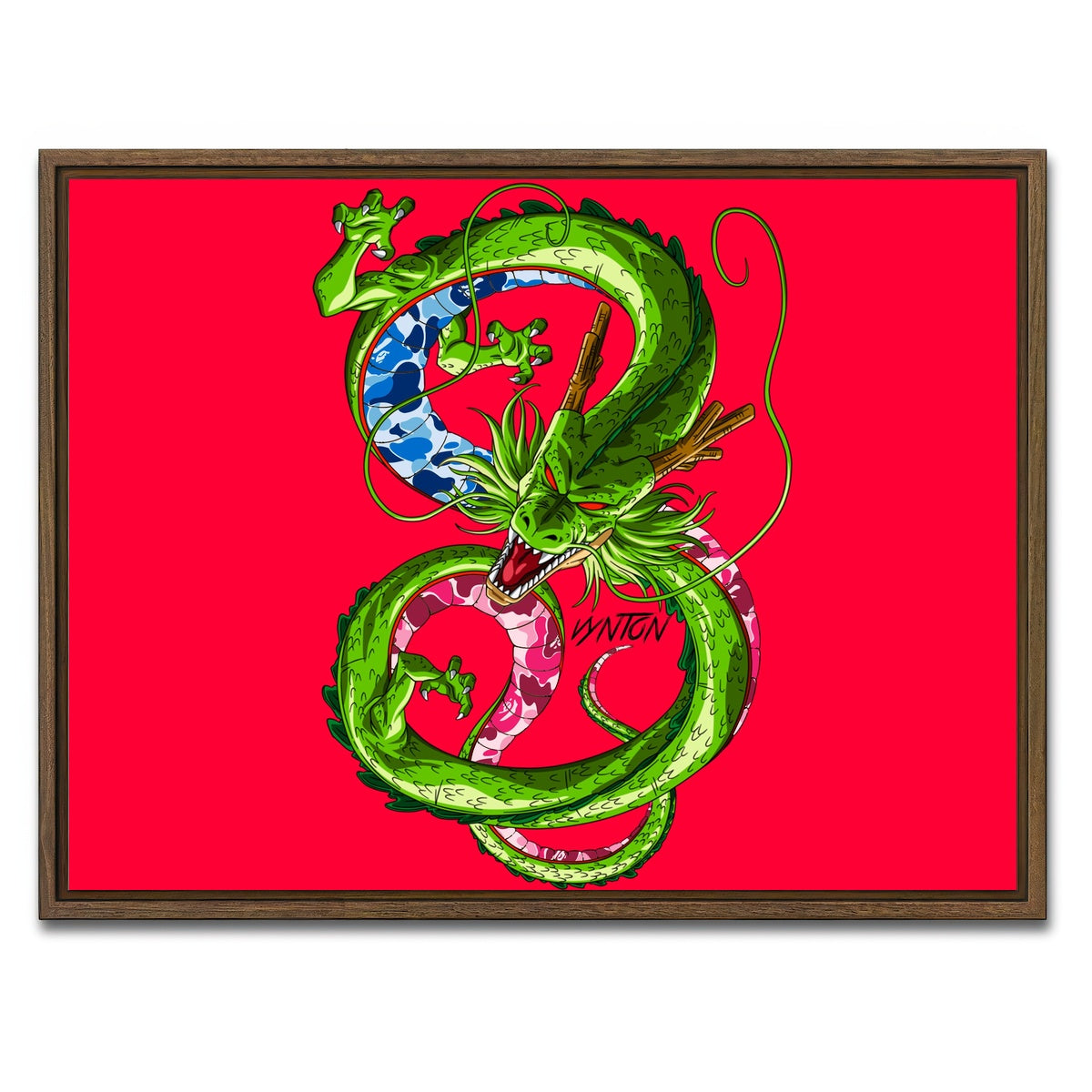 AUTO-MOCKUP WHITE | BAPE SHENRON | 1 Piece | Walnut Framed Canvas | group=4x3