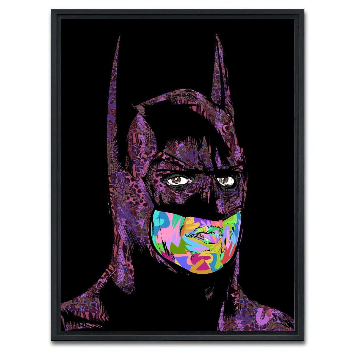 AUTO-MOCKUP WHITE | BATMAN Color | 1 Piece | Black Framed Canvas | group=3x4
