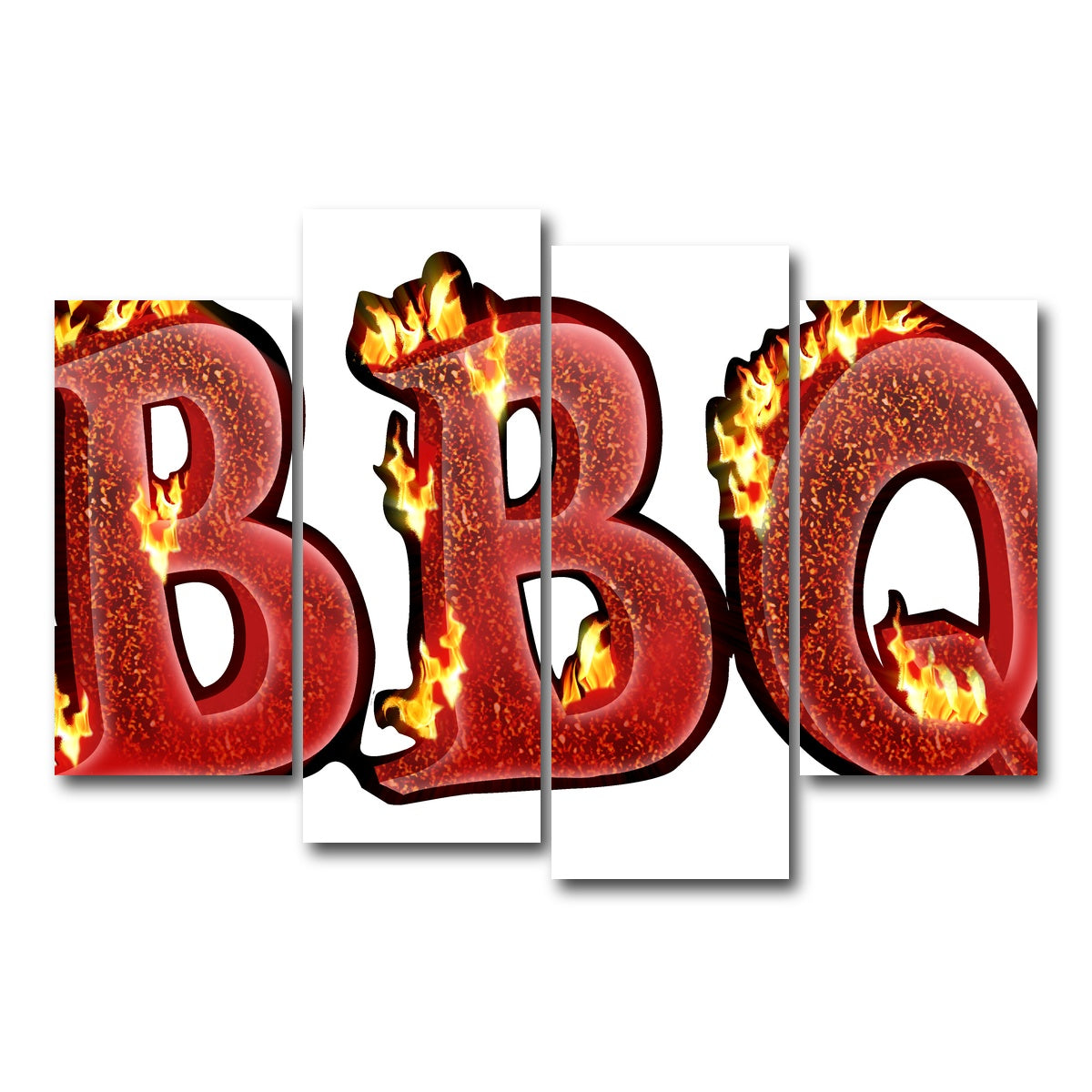 AUTO-MOCKUP WHITE | BBQ | 4 Piece | Gallery Wrap Canvas | group=4_short