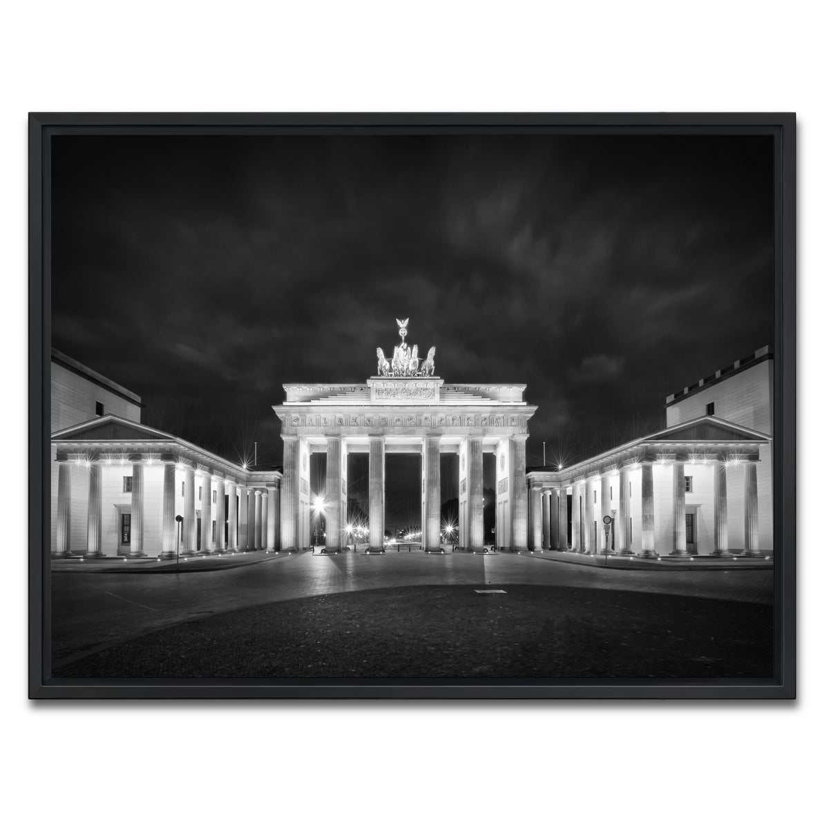 AUTO-MOCKUP WHITE | BERLIN Brandenburg Gate | 1 Piece | Black Framed Canvas | group=4x3