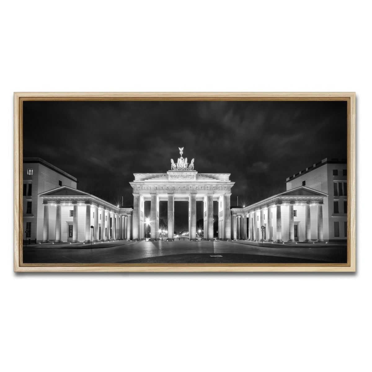 AUTO-MOCKUP WHITE | BERLIN Brandenburg Gate | 1 Piece | Natural Framed Canvas | group=2x1