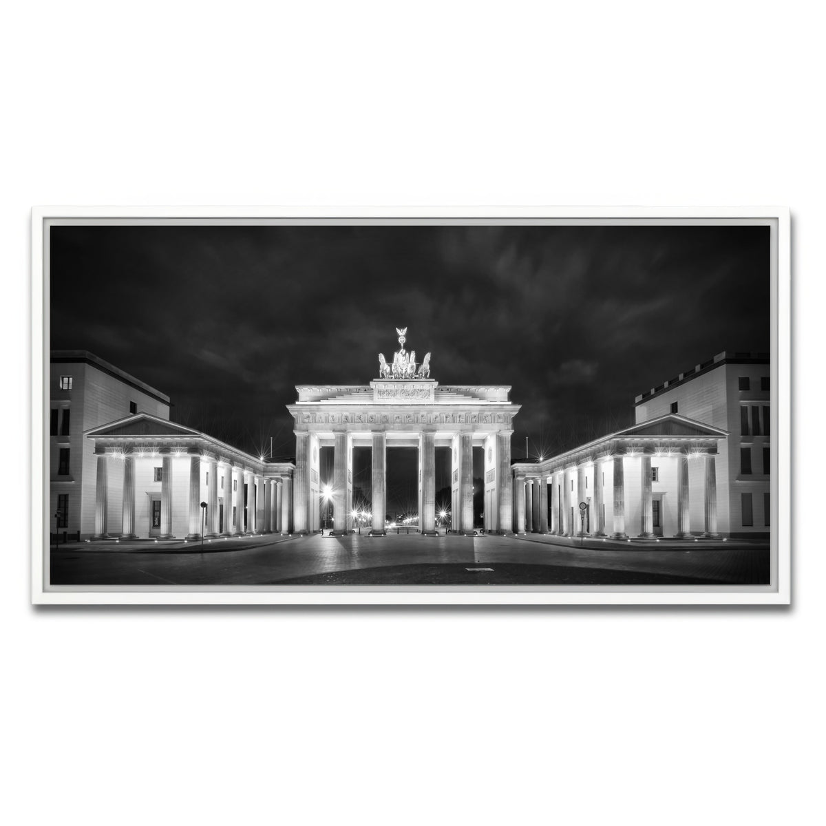 AUTO-MOCKUP WHITE | BERLIN Brandenburg Gate | 1 Piece | White Framed Canvas | group=2x1