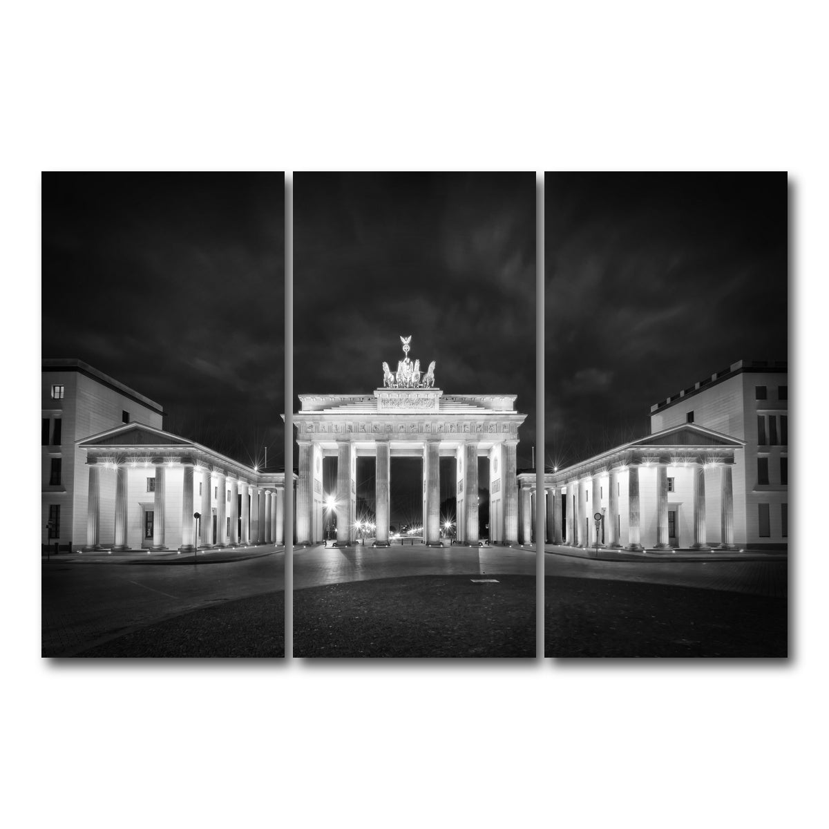 AUTO-MOCKUP WHITE | BERLIN Brandenburg Gate | 3 Piece | Gallery Wrap Canvas | group=12x24