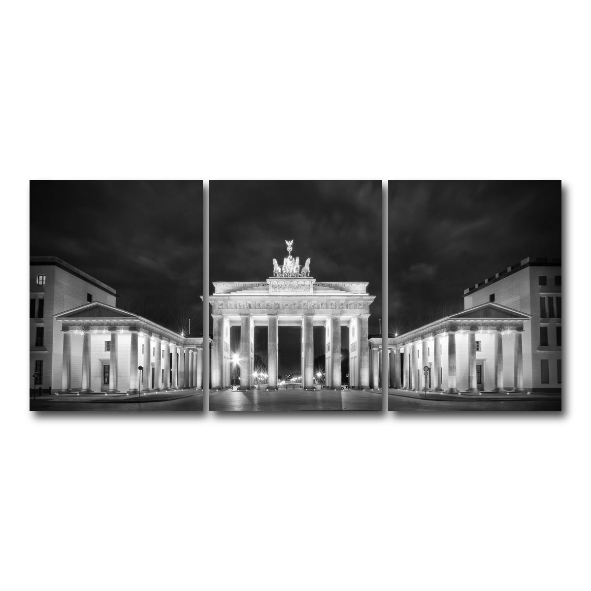 AUTO-MOCKUP WHITE | BERLIN Brandenburg Gate | 3 Piece | Gallery Wrap Canvas | group=18x24