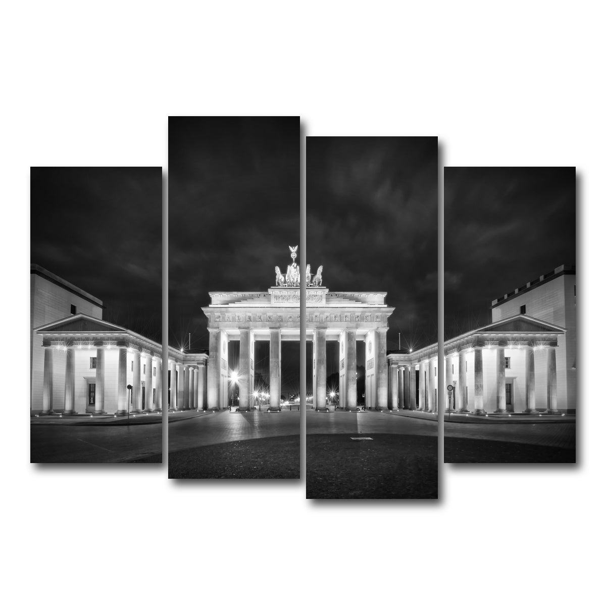 AUTO-MOCKUP WHITE | BERLIN Brandenburg Gate | 4 Piece | Gallery Wrap Canvas | group=4_normal