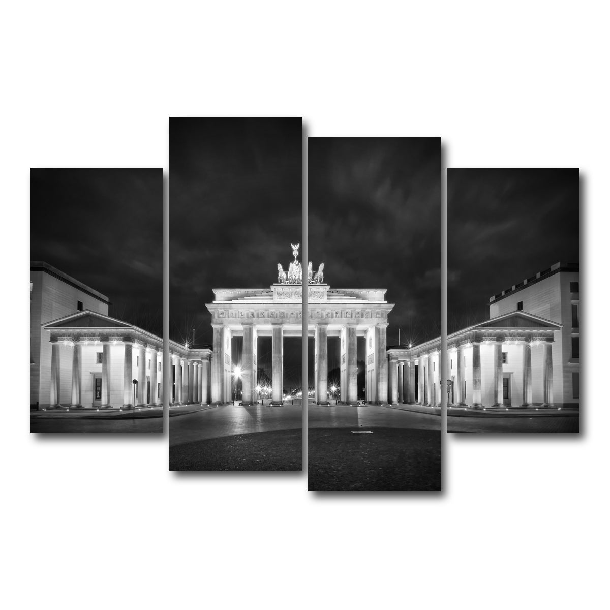 AUTO-MOCKUP WHITE | BERLIN Brandenburg Gate | 4 Piece | Gallery Wrap Canvas | group=4_short