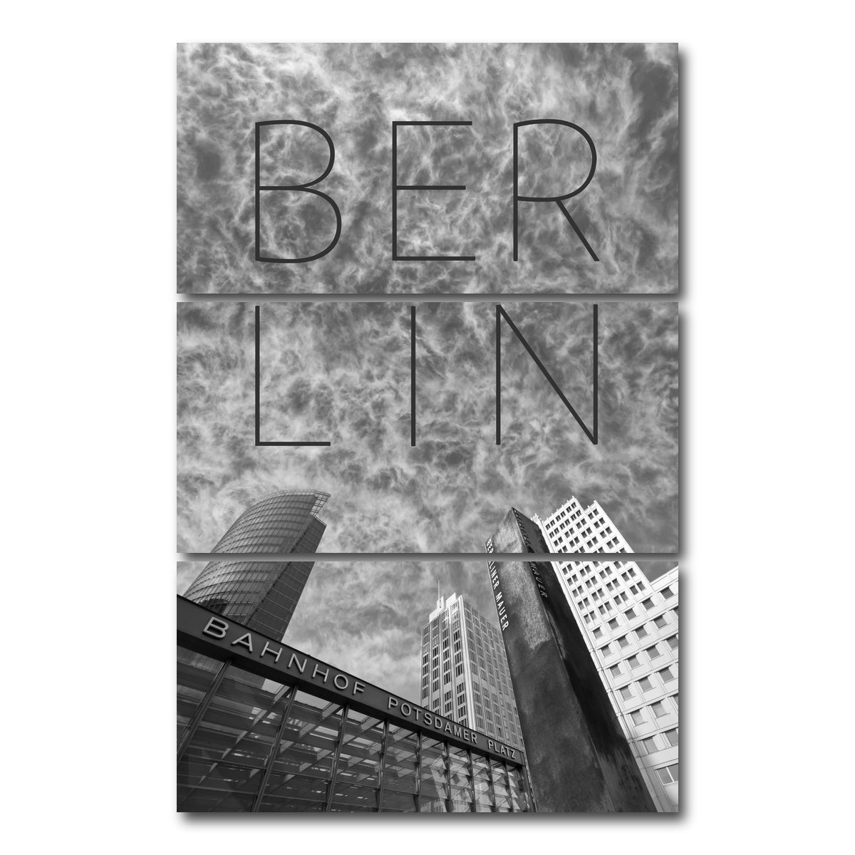AUTO-MOCKUP WHITE | BERLIN Potsdamer Platz | 3 Piece | Gallery Wrap Canvas | group=12x24_stacked