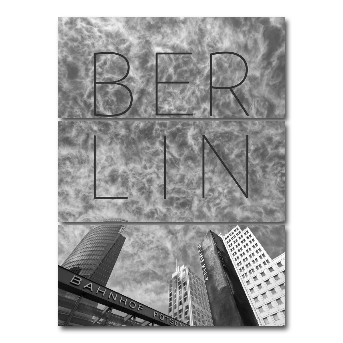 AUTO-MOCKUP WHITE | BERLIN Potsdamer Platz | 3 Piece | Gallery Wrap Canvas | group=8x18_stacked