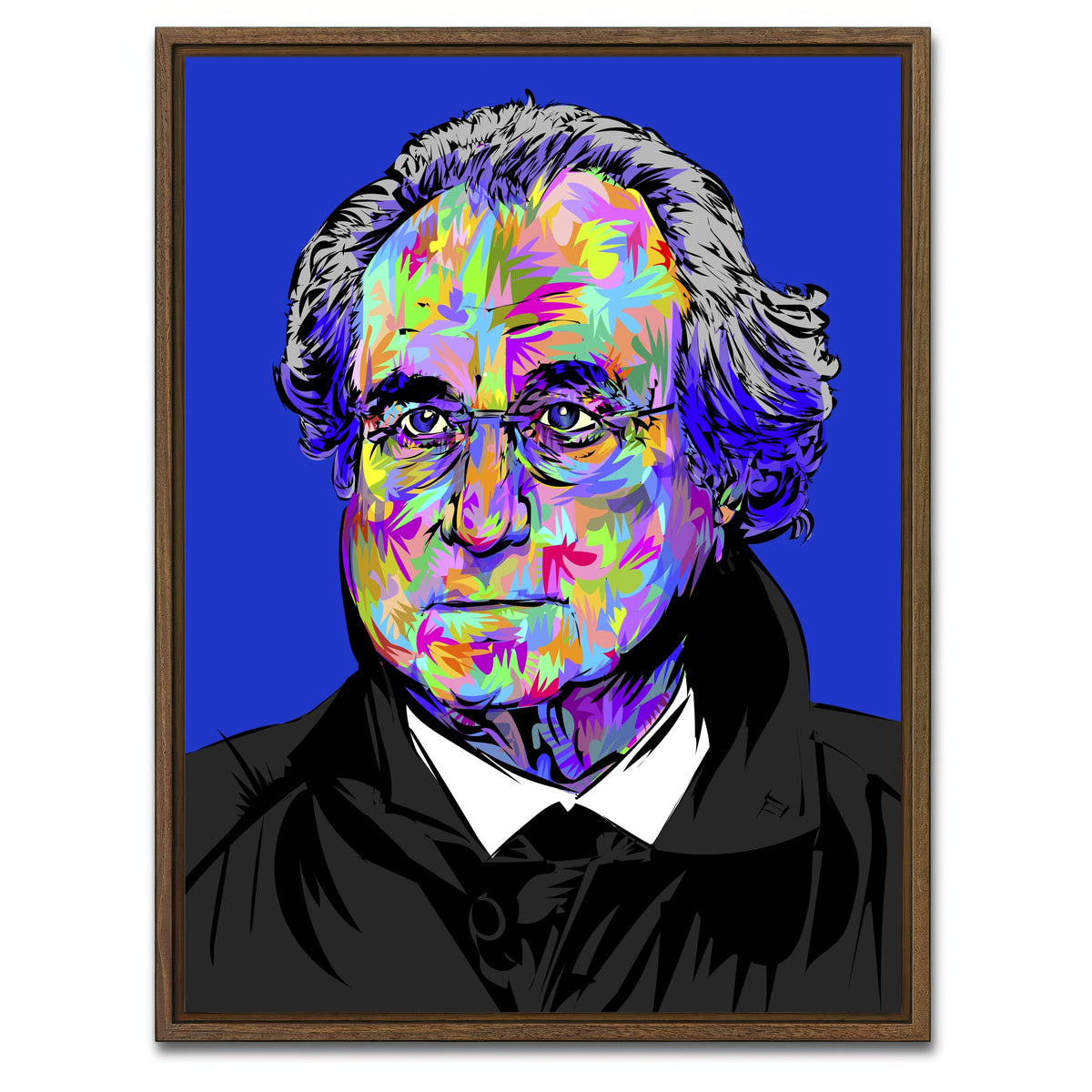 AUTO-MOCKUP WHITE | BERNIE MADOFF | 1 Piece | Walnut Framed Canvas | group=3x4