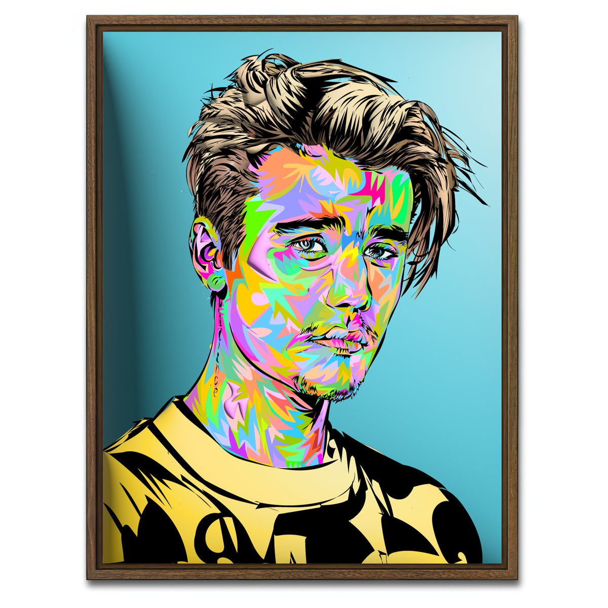 AUTO-MOCKUP WHITE | BIEBER Color | 1 Piece | Walnut Framed Canvas | group=3x4