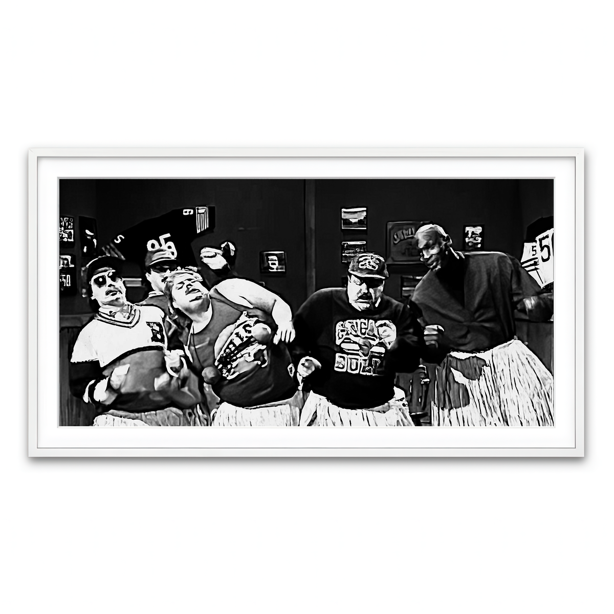 Framed Print 2x1 White