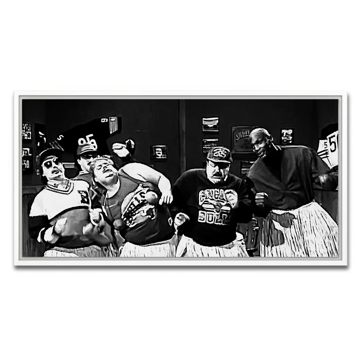 AUTO-MOCKUP WHITE | BILL SWERSKI & JORDAN Grayscale | 1 Piece | White Framed Canvas | group=2x1