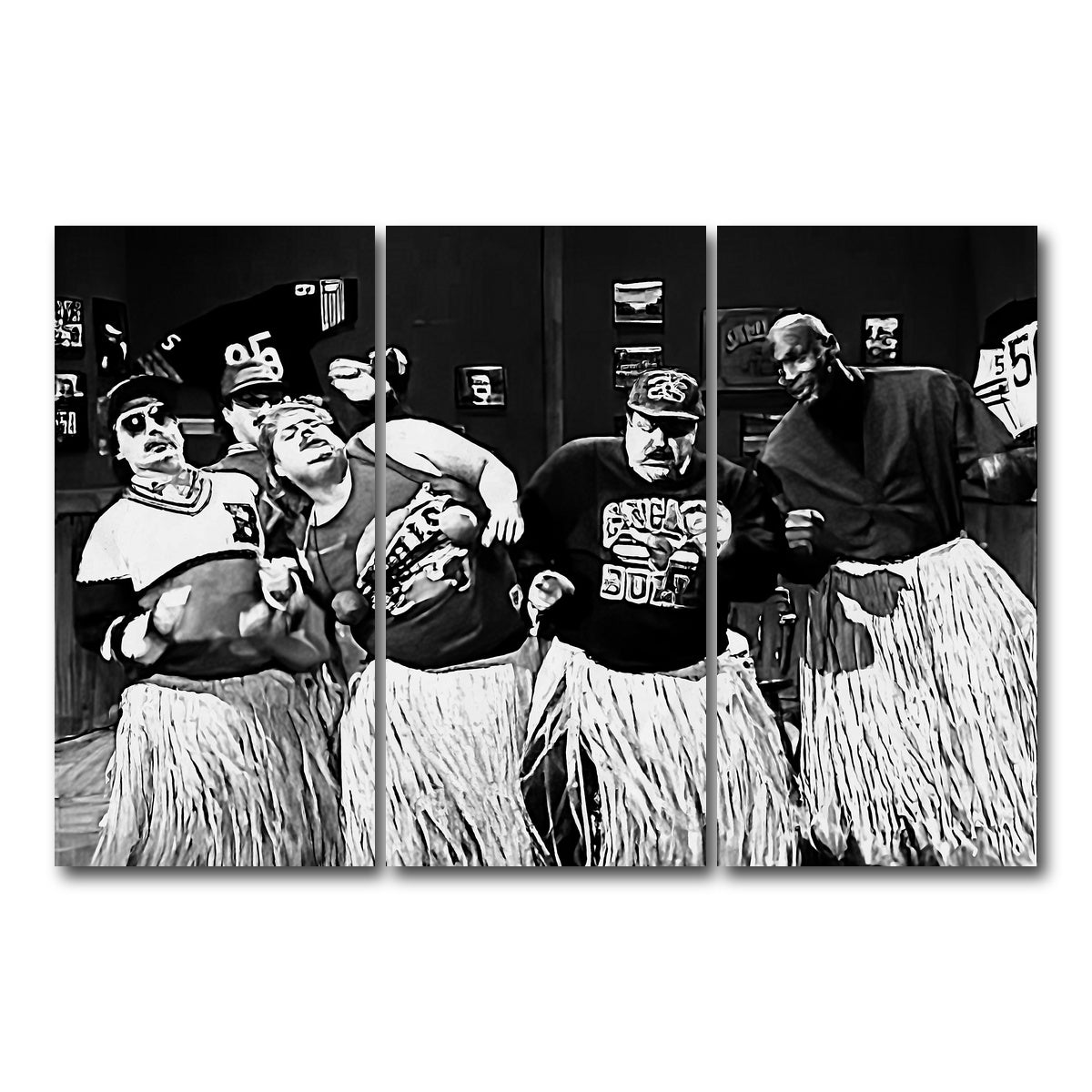 AUTO-MOCKUP WHITE | BILL SWERSKI & JORDAN Grayscale | 3 Piece | Gallery Wrap Canvas | group=12x24