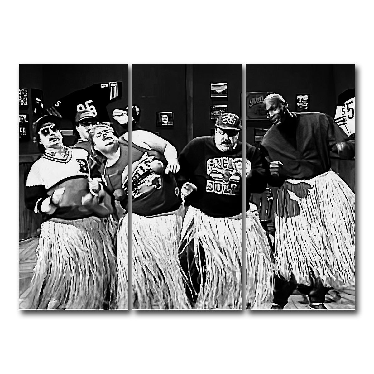 AUTO-MOCKUP WHITE | BILL SWERSKI & JORDAN Grayscale | 3 Piece | Gallery Wrap Canvas | group=8x18