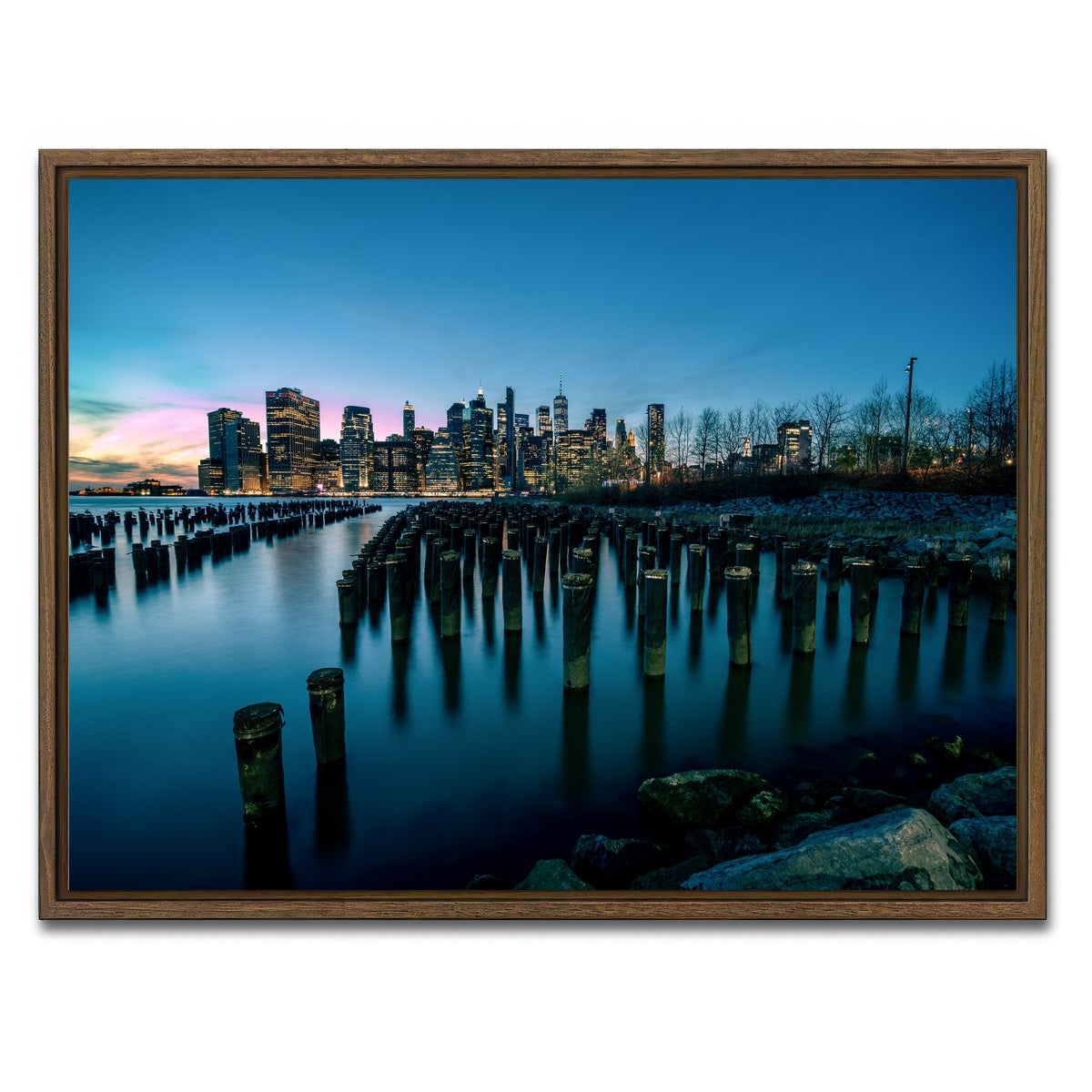 AUTO-MOCKUP WHITE | BK Pier | 1 Piece | Walnut Framed Canvas | group=4x3