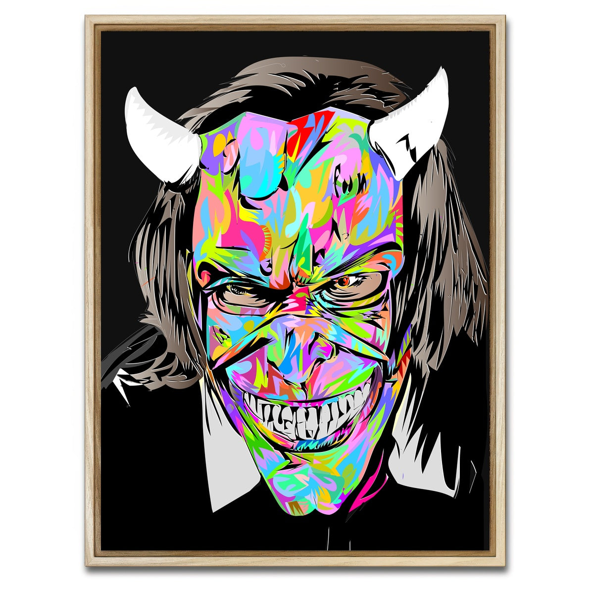 AUTO-MOCKUP WHITE | BLACK PHONE | 1 Piece | Natural Framed Canvas | group=3x4