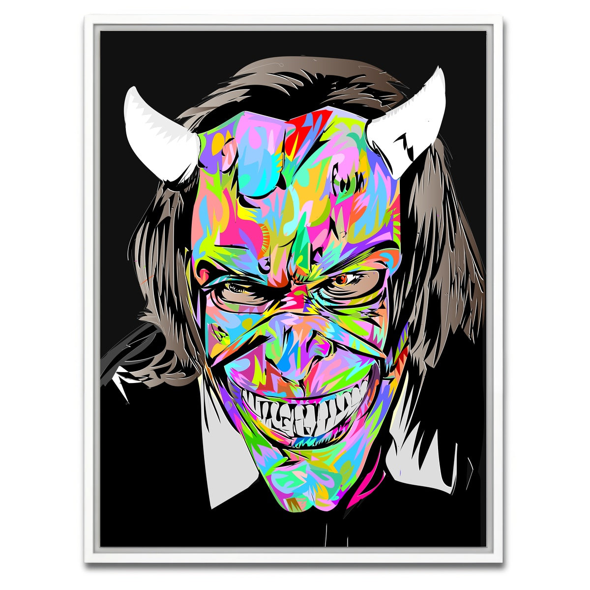 AUTO-MOCKUP WHITE | BLACK PHONE | 1 Piece | White Framed Canvas | group=3x4