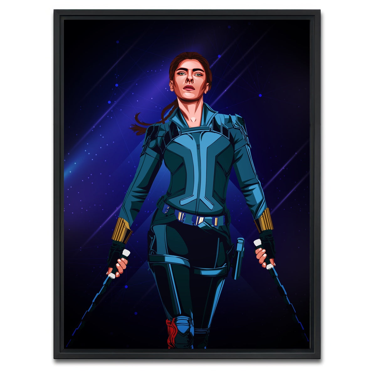 AUTO-MOCKUP WHITE | BLACK WIDOW | 1 Piece | Black Framed Canvas | group=3x4