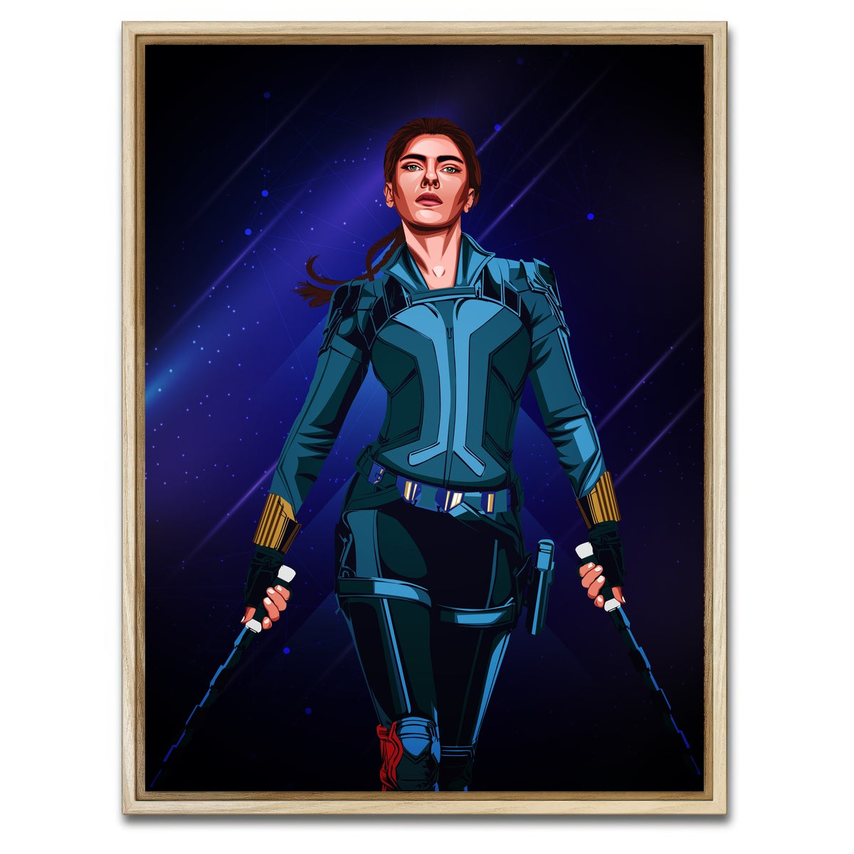 AUTO-MOCKUP WHITE | BLACK WIDOW | 1 Piece | Natural Framed Canvas | group=3x4