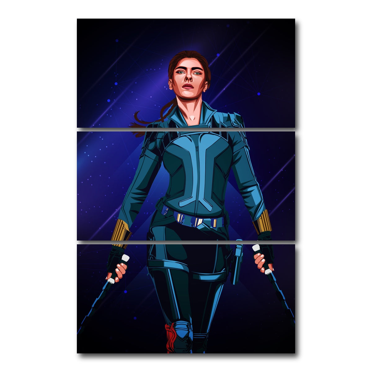 AUTO-MOCKUP WHITE | BLACK WIDOW | 3 Piece | Gallery Wrap Canvas | group=12x24_stacked