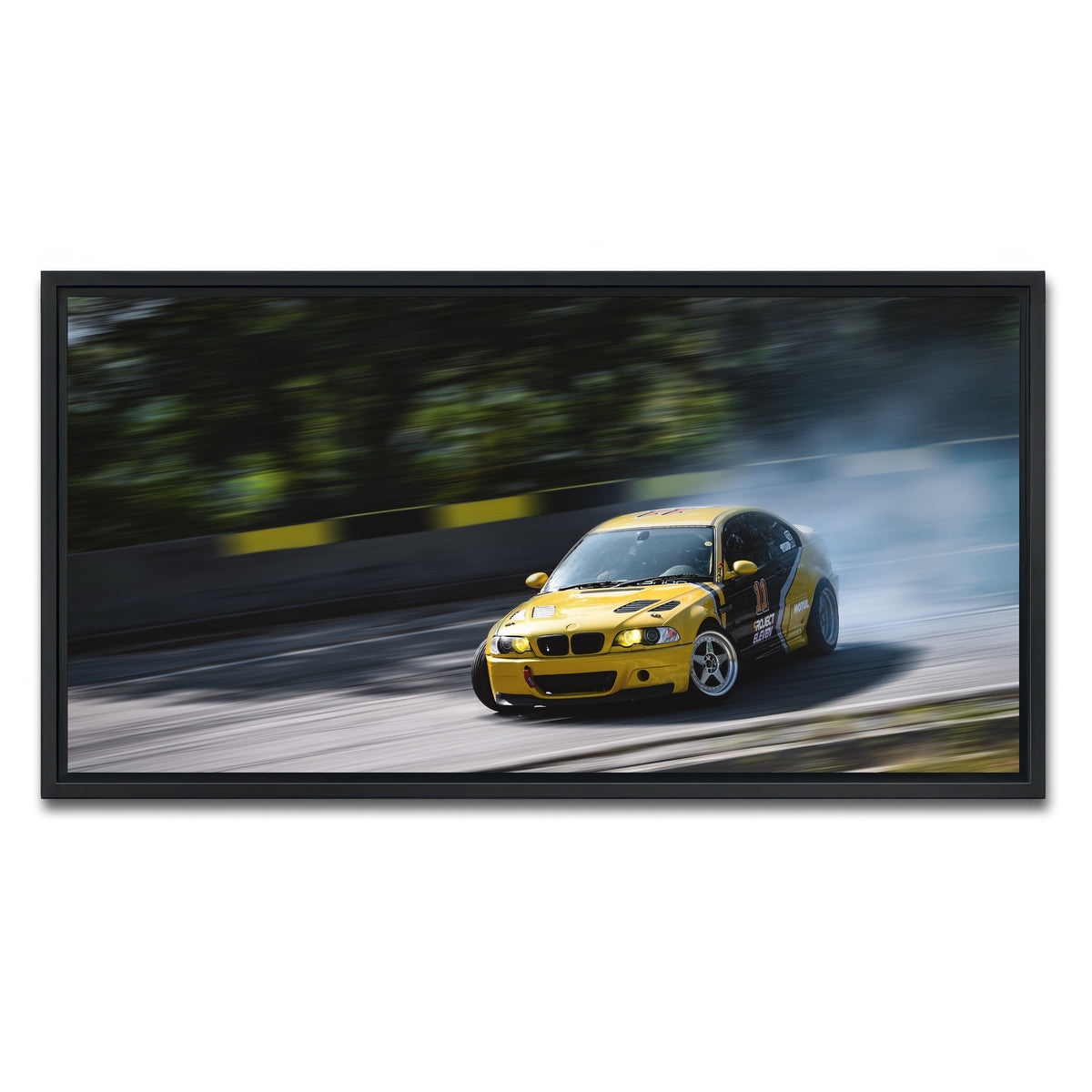 AUTO-MOCKUP WHITE | BMW Racing | 1 Piece | Black Framed Canvas | group=2x1