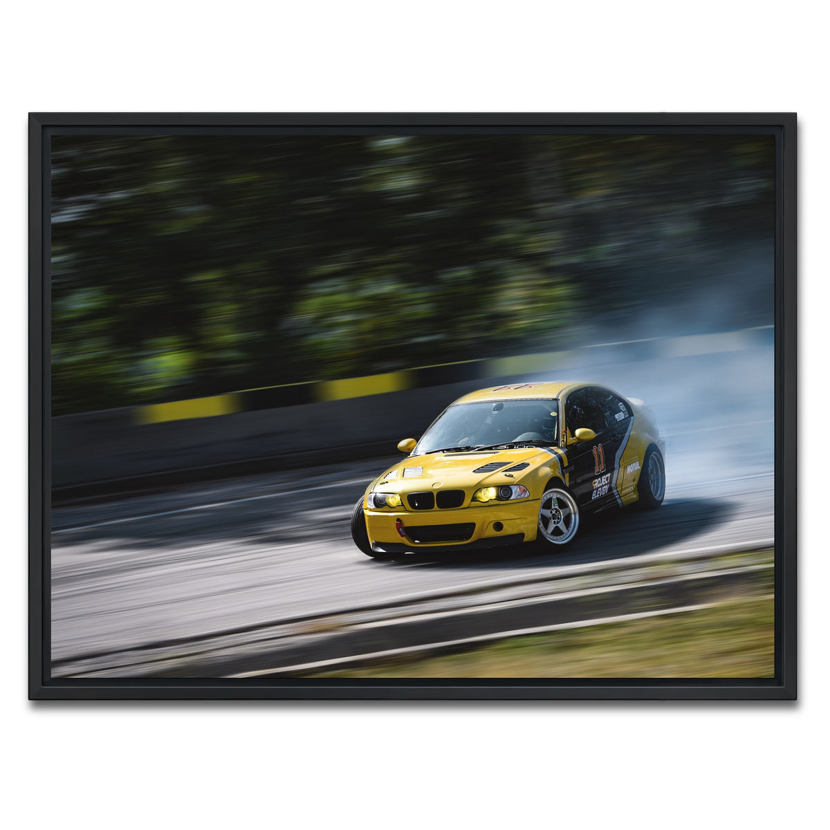 AUTO-MOCKUP WHITE | BMW Racing | 1 Piece | Black Framed Canvas | group=4x3