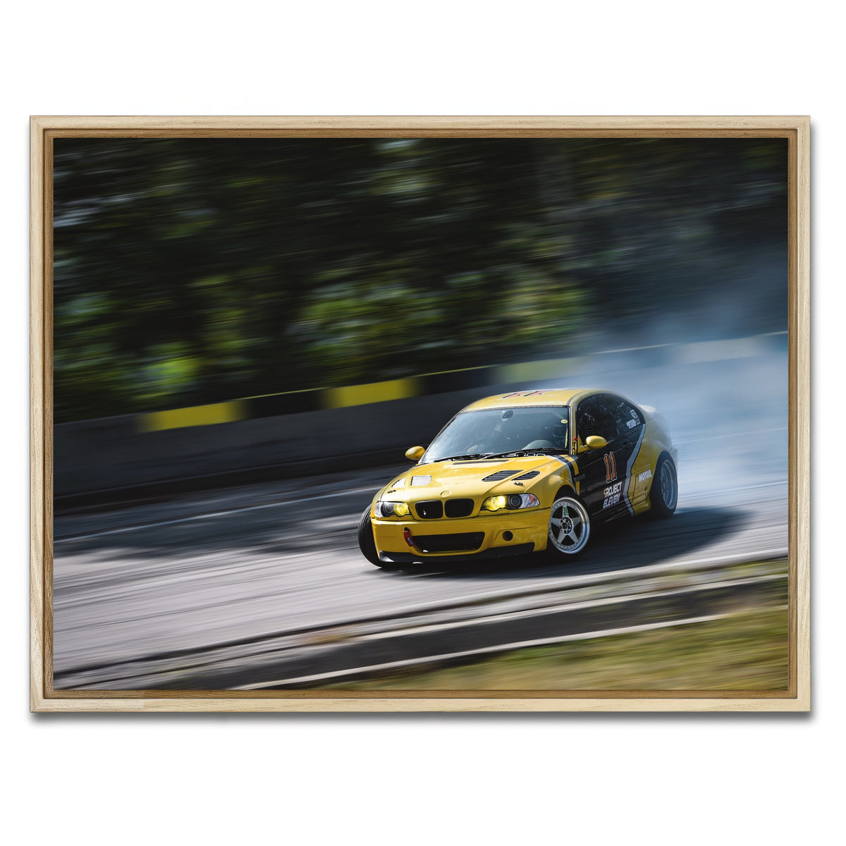 AUTO-MOCKUP WHITE | BMW Racing | 1 Piece | Natural Framed Canvas | group=4x3