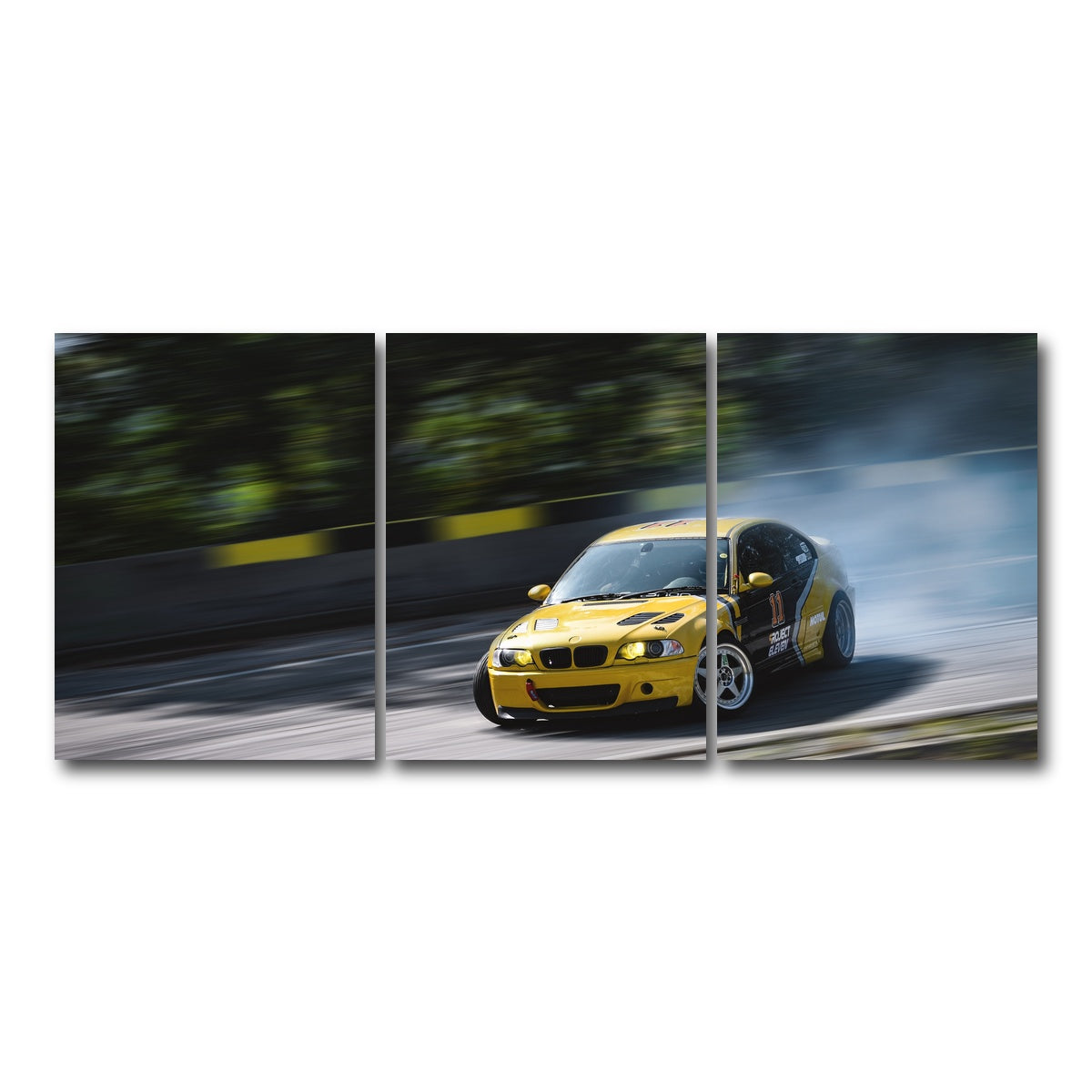 AUTO-MOCKUP WHITE | BMW Racing | 3 Piece | Gallery Wrap Canvas | group=18x24