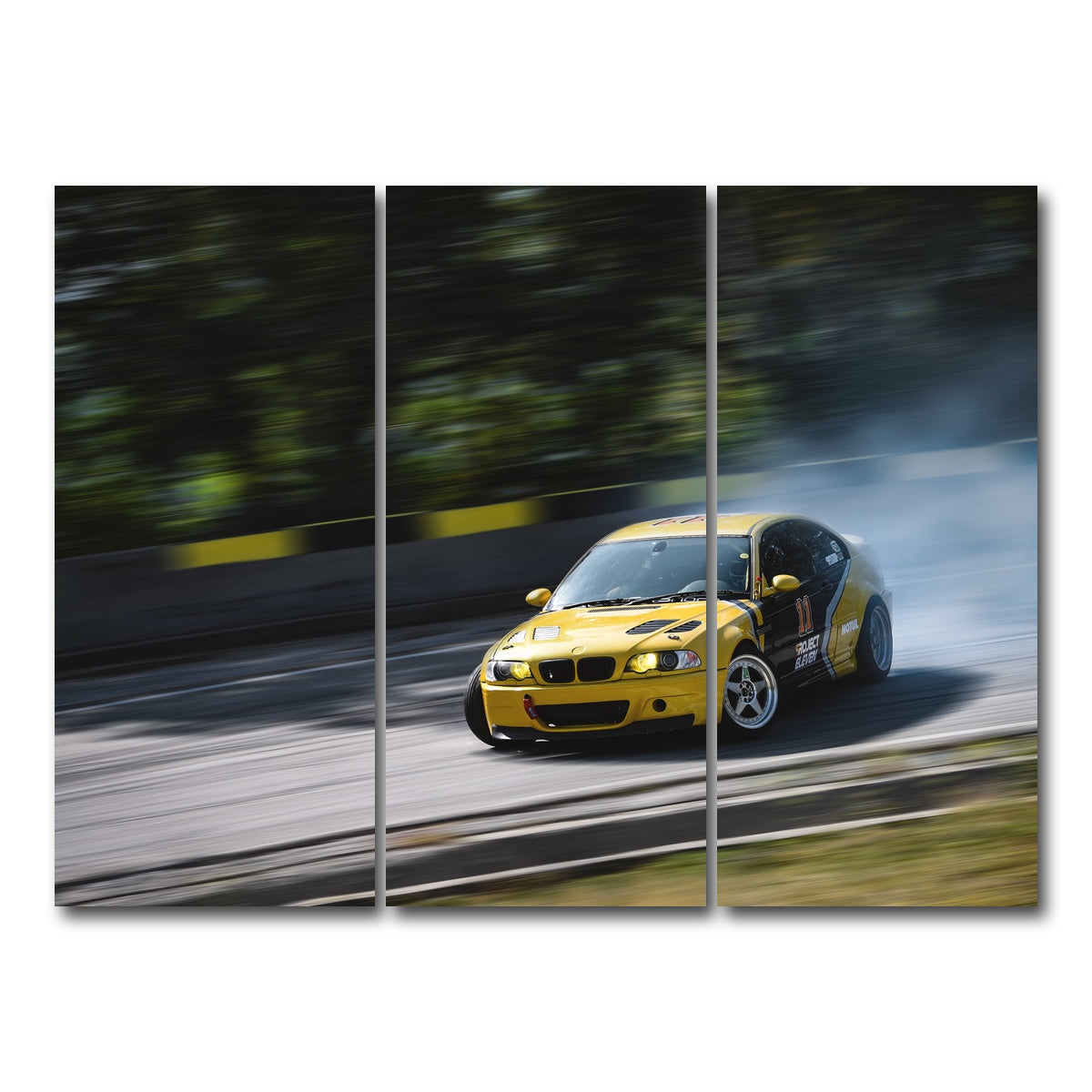 AUTO-MOCKUP WHITE | BMW Racing | 3 Piece | Gallery Wrap Canvas | group=8x18