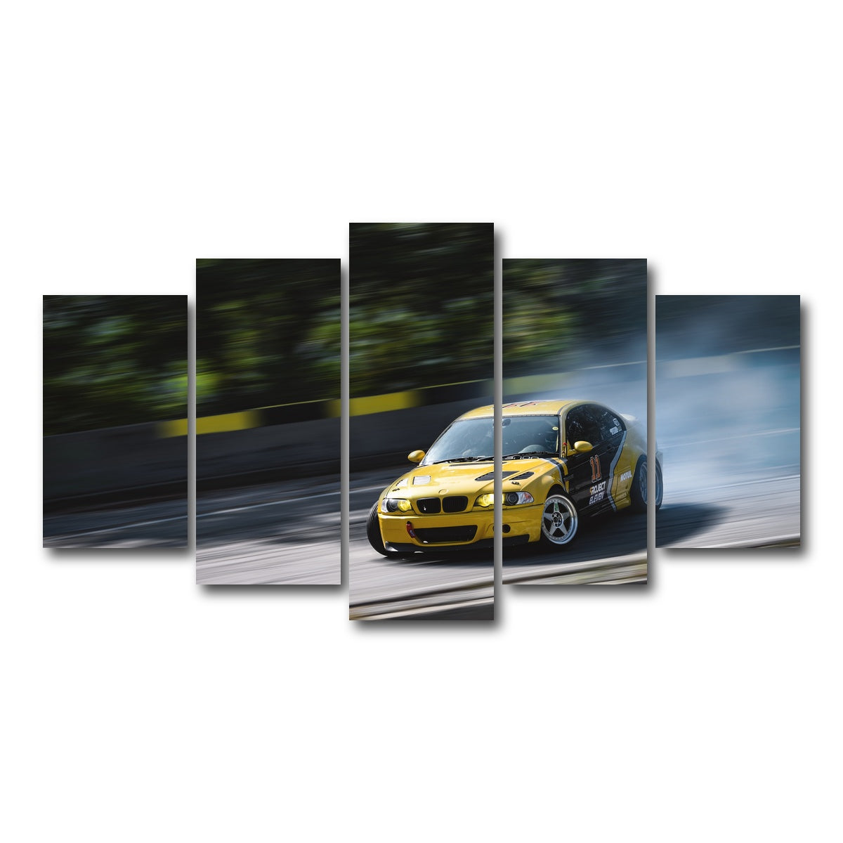 AUTO-MOCKUP WHITE | BMW Racing | 5 Piece | Gallery Wrap Canvas | group=5_normal