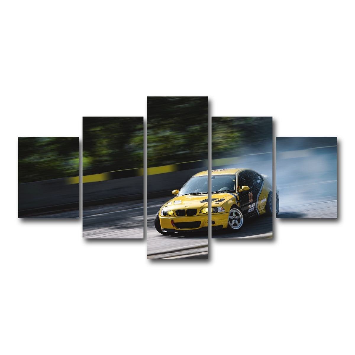 AUTO-MOCKUP WHITE | BMW Racing | 5 Piece | Gallery Wrap Canvas | group=5_short