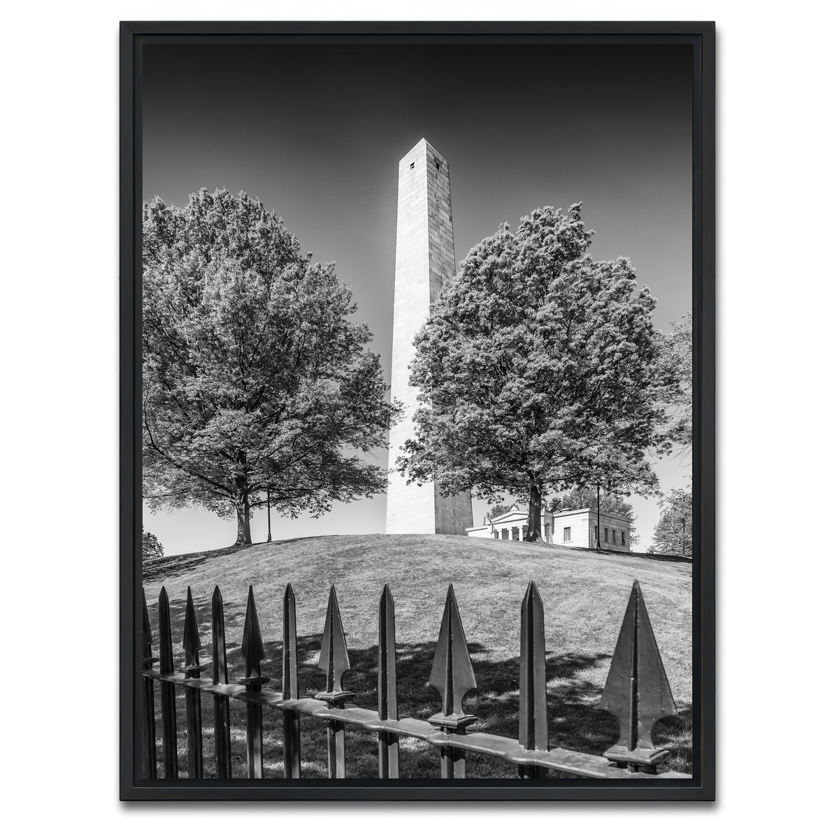 AUTO-MOCKUP WHITE | BOSTON Bunker Hill Monument | 1 Piece | Black Framed Canvas | group=3x4