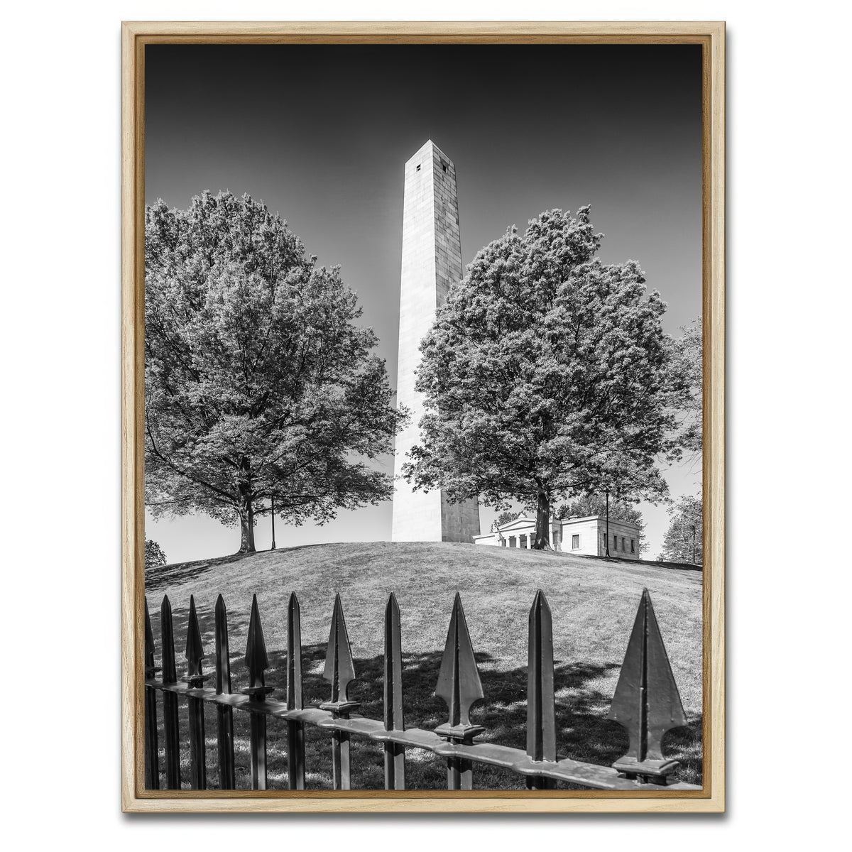 AUTO-MOCKUP WHITE | BOSTON Bunker Hill Monument | 1 Piece | Natural Framed Canvas | group=3x4