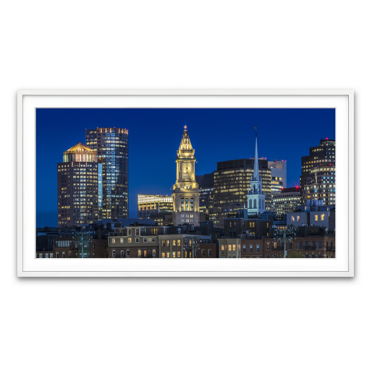 Framed Print 2x1 White